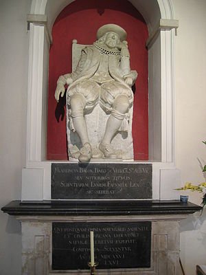 Memorial to Francis Bacon at his burial place Memorial to Francis Bacon at his burial place